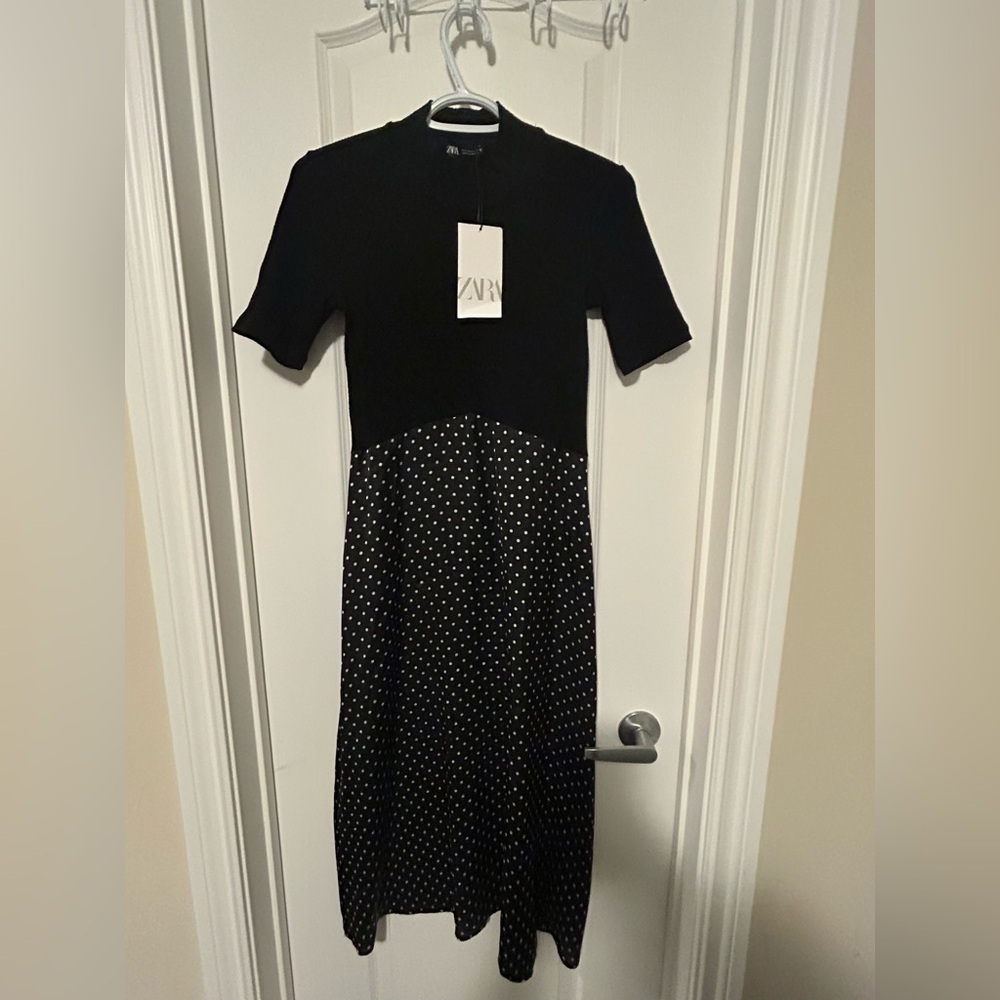 Zara Black Ribbed Knit Top - Picture 7 of 8